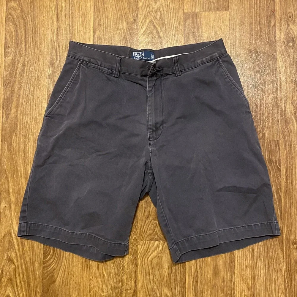 Polo Ralph‎ Lauren Flat Chino Shorts Men 34 Dark Grey